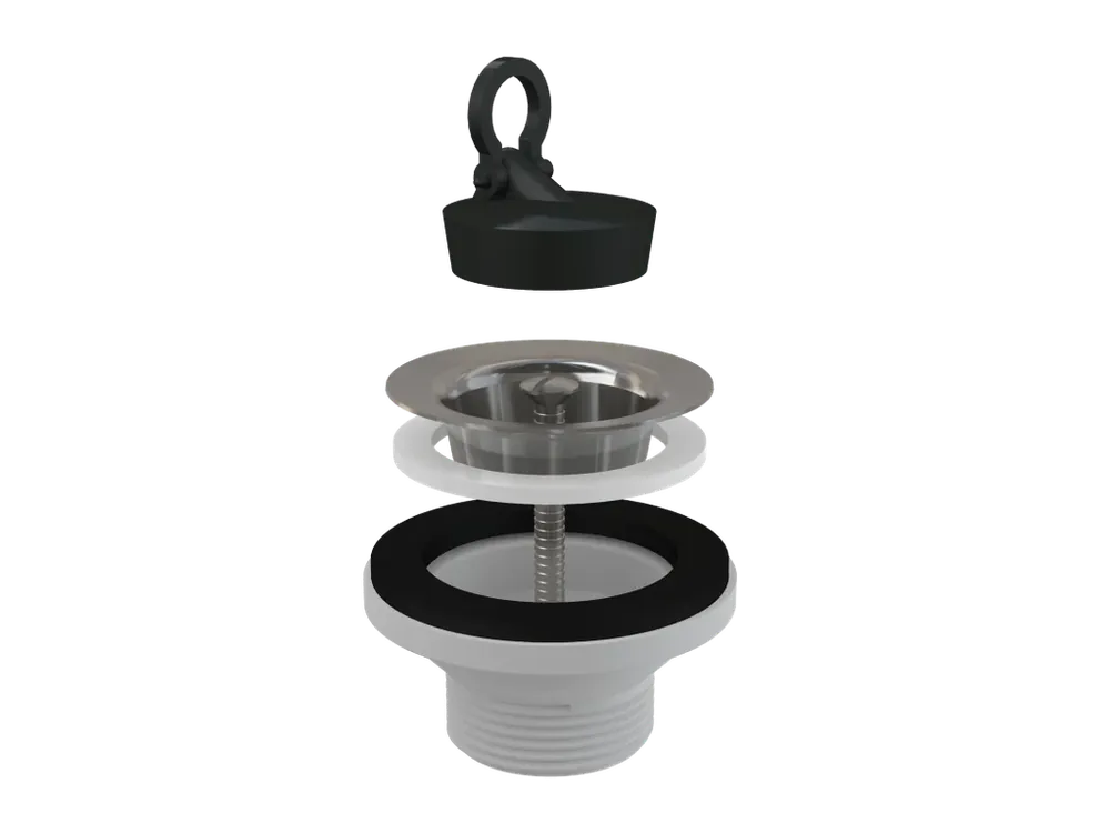 Výpust umyvadlová G 5/4" s nerezovou mřížkou Ø 62 mm, pryžová zátka A31 Kup Teď