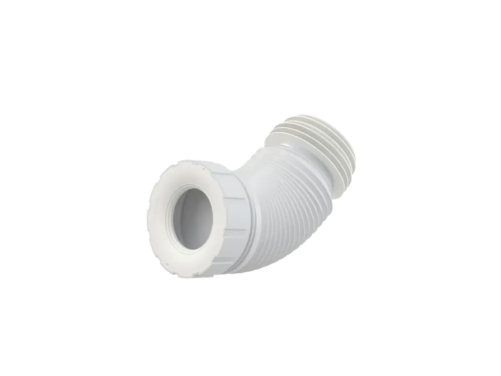 Flexi napojení k volně stojícímu WC, 70–110 mm × 90–110 mm, délka 260–650 mm, PP, bílé A97L Značkový