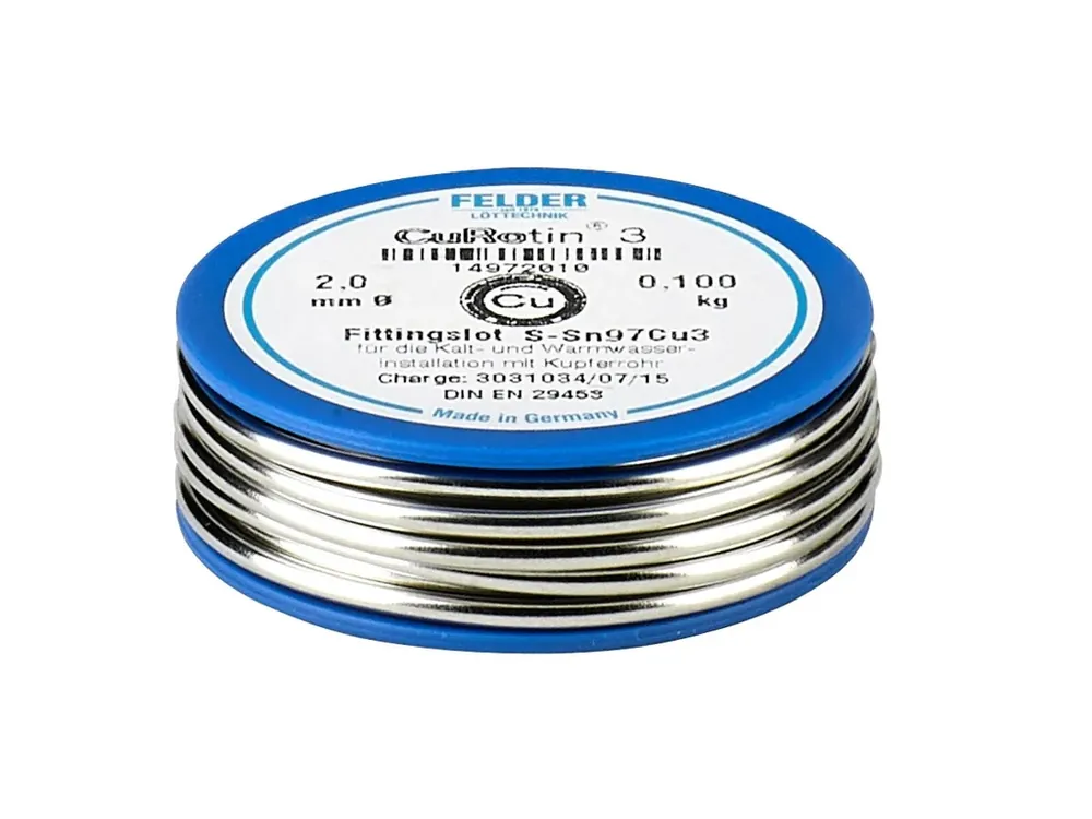 Nejprodávanější Pájka na měkké pájení s mědí 100g 2 mm Sn97Cu3 FELDER Cu - Rotin 3 14972010
