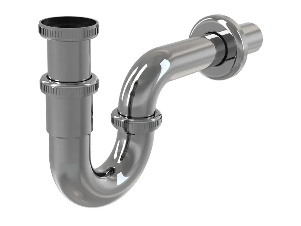 Nejlepší Volba Sifon trubkový umyvadlový DN 32 s převlečnou maticí G 5/4", kov, chrom-lesk A432