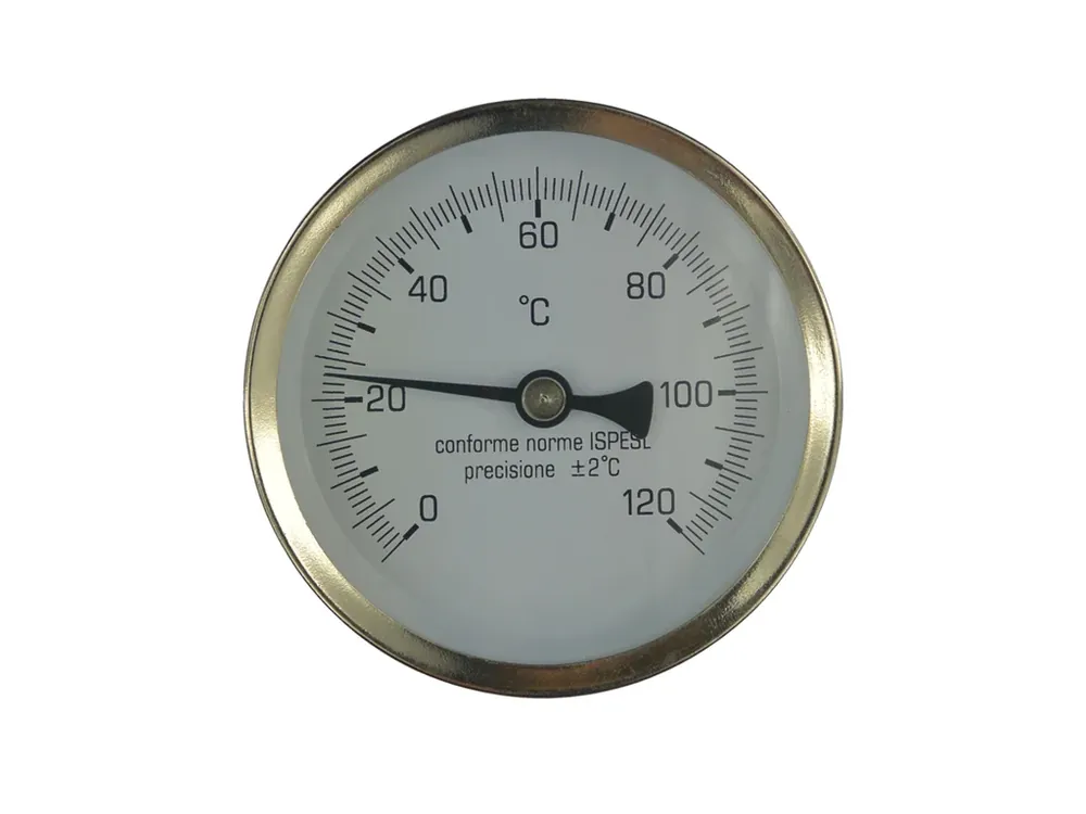 Klum Teploměr bimetalový DN 63, 0 - 120 °C, zadní vývod 1/2", jímka 75 mm Přímo Od Výrobce