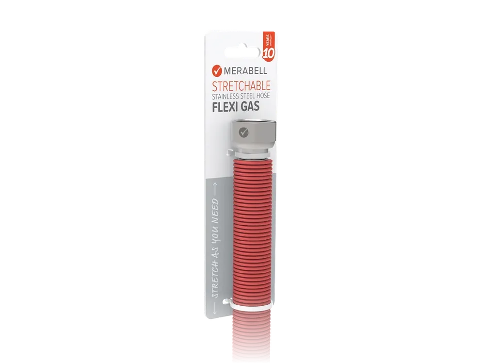Flexi hadička vlnovec natahovací červená 3/4" x 3/4" MM 30 - 60 cm Aqua Flexi Merabell Časově Omezené
