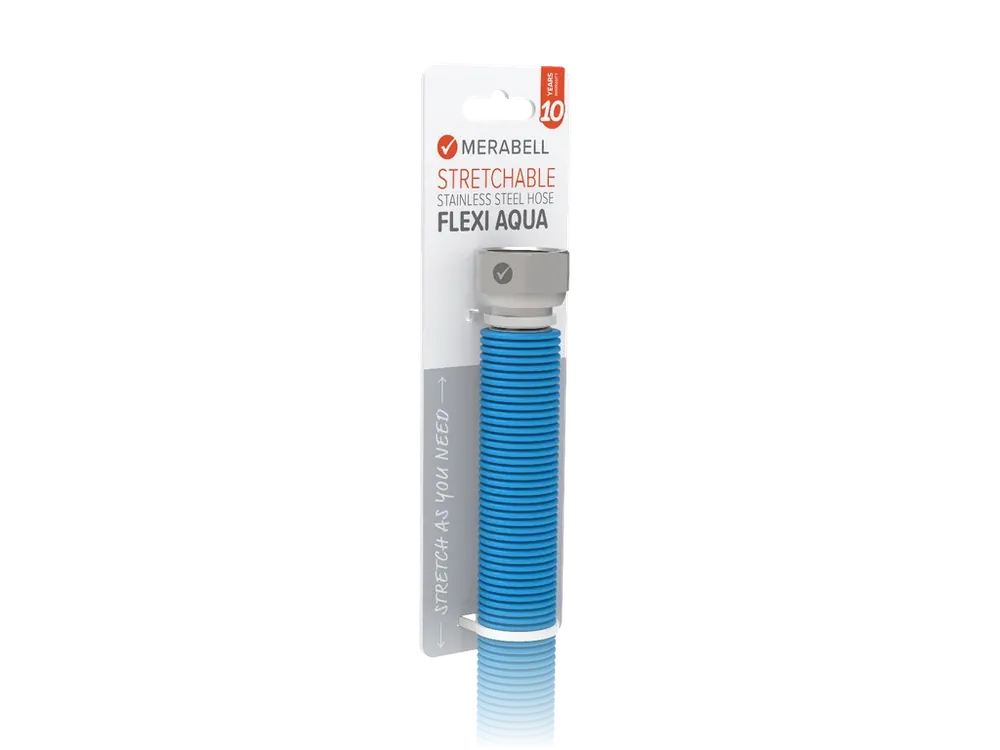 Horká Nabídka Flexi hadička vlnovec natahovací modrá 3/4" x 3/4" ZM 30 - 60 cm Aqua Flexi Merabell