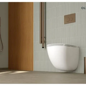 Autentický Oltens Stang koupelnový radiátor 180x9,5cm, měď kartáčovaná 55010610
