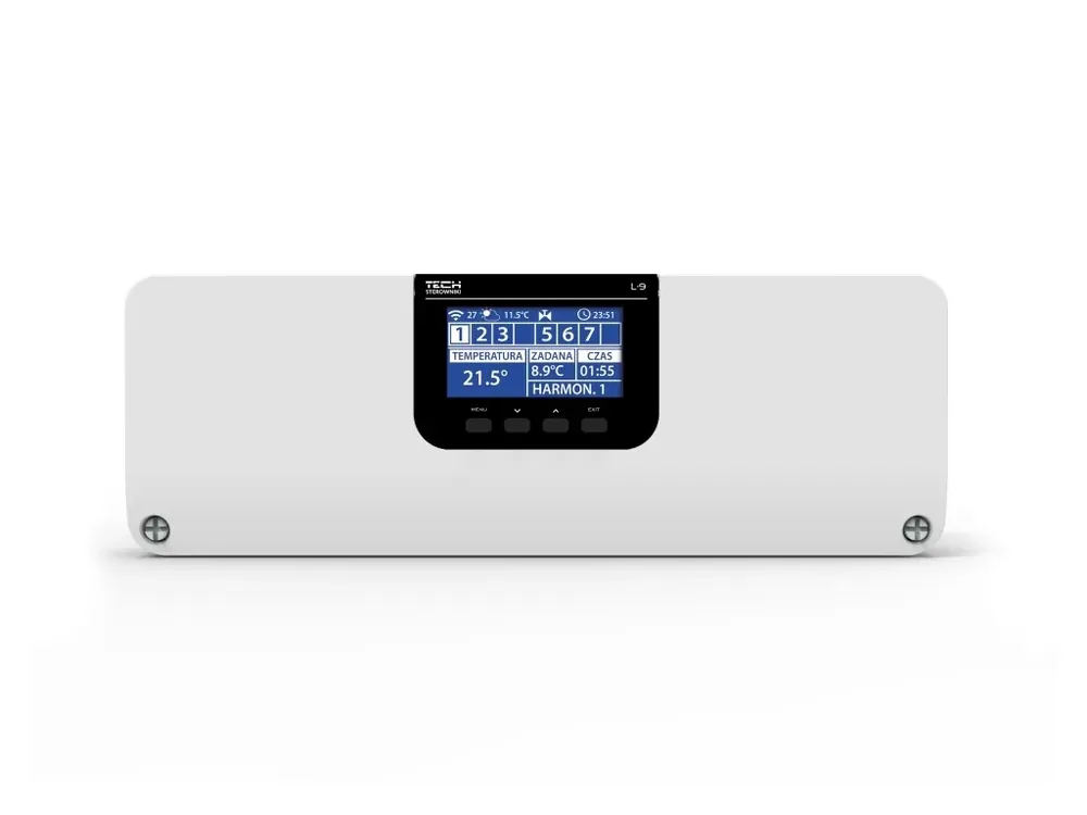 Tech-controllers EU-L-9r Kombinovaný regulátor pro řízení termoelektrických a radiátorových pohonů (8 zón) WG.20.0056 Nejlepší Volba