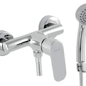 Cenově Výhodný Sprchová nástěnná baterie Titania Cosmos 90261,0E ECO 150 mm, chrom