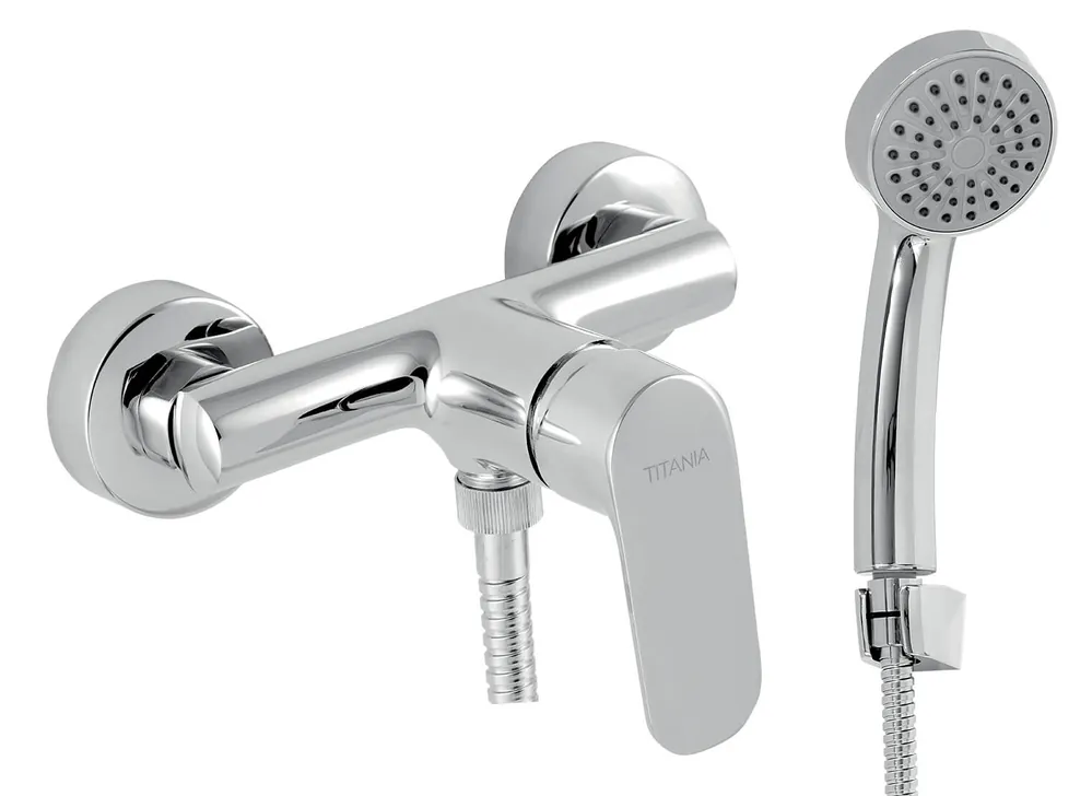 Cenově Výhodný Sprchová nástěnná baterie Titania Cosmos 90261,0E ECO 150 mm, chrom