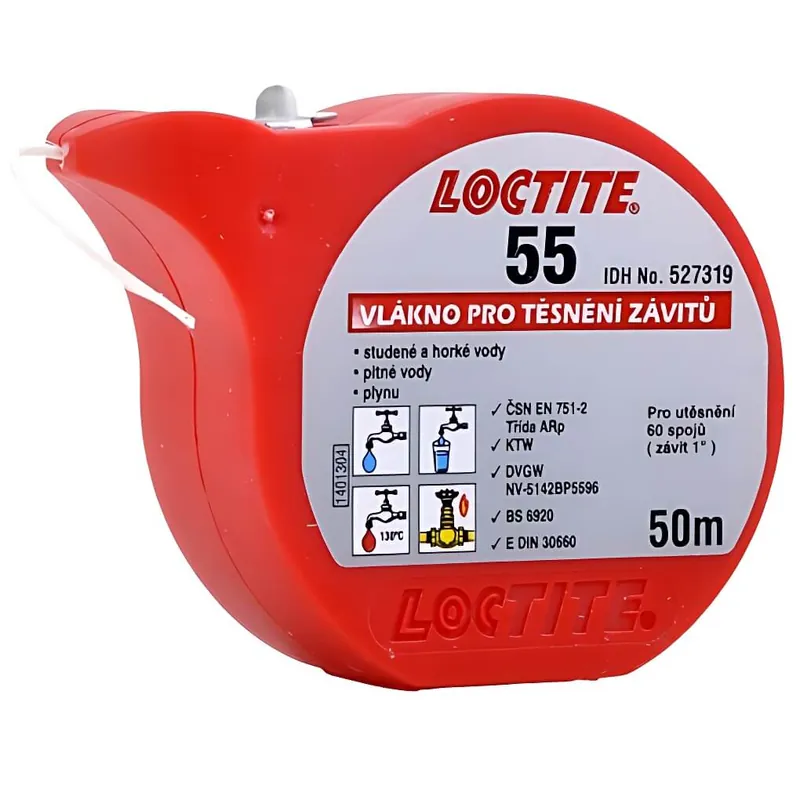 Těsnící šňůra LOCTITE 55 - 50m Levný