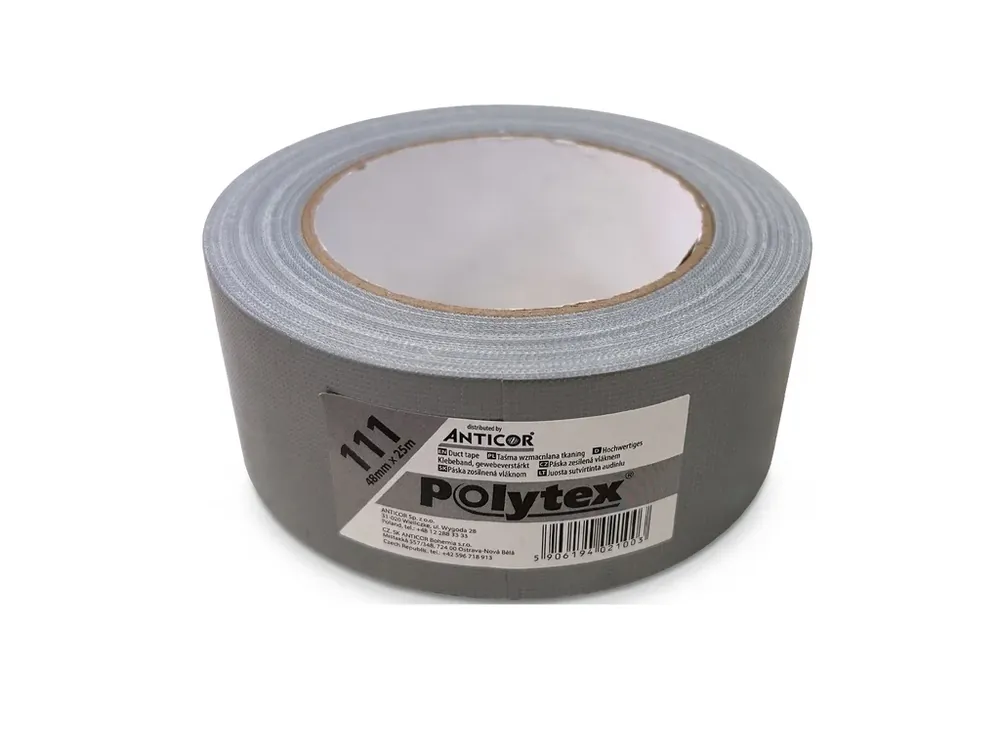Páska instalační 111 Polytex 48 mm × 25 m - stříbrná Oblíbený