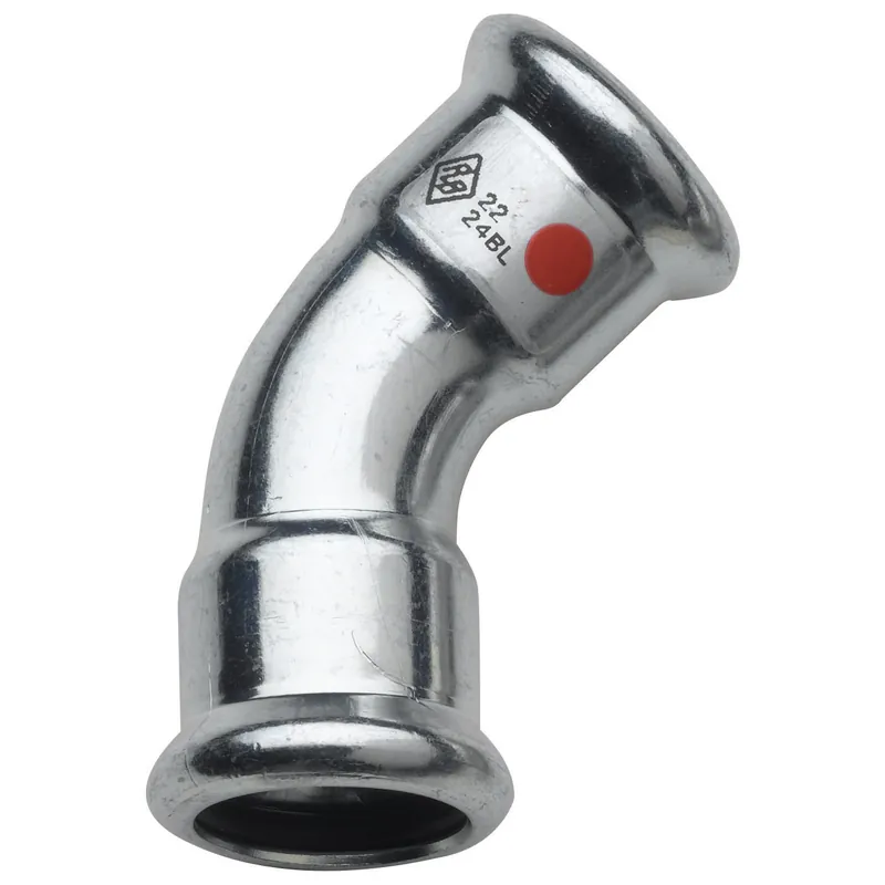 Novinka RB TURBO STEEL oblouk 45° FF lisovací uhlíková ocel