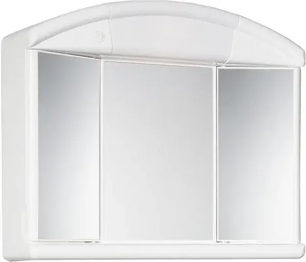 JOKEY SALVA zrcadlová skříňka 59x15,5x50 cm, osvětlení, s vypínačem a el.zásuvkou, plast, bílá Originální