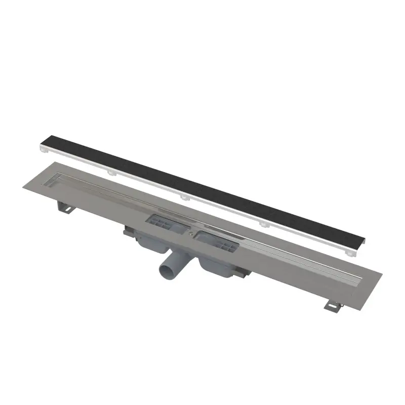 Přímo Od Výrobce ALCA APZ115 MARBLE LOW sprchový žlab 300 mm, do prostoru i ke stěně, boční odtok DN 40, rošt pro vložení dlažby, PP/nerez ocel