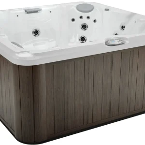 JACUZZI J-235 vířivka 213,5x213,5 cm, pro 6 osob, 35 trysek, s termokrytem, s osvětlením, platinum/silverwood Rychlé Dodání