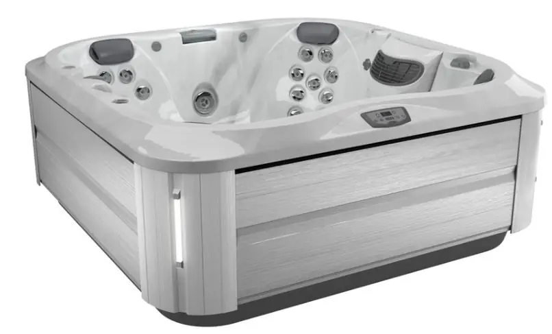 JACUZZI J-335 vířivka 214x214 cm, pro 5-6 osob, 42 trysek, s izolací SmartSeal, s termokrytem, s osvětlením, platinum/brushed grey Bezpečná Platba
