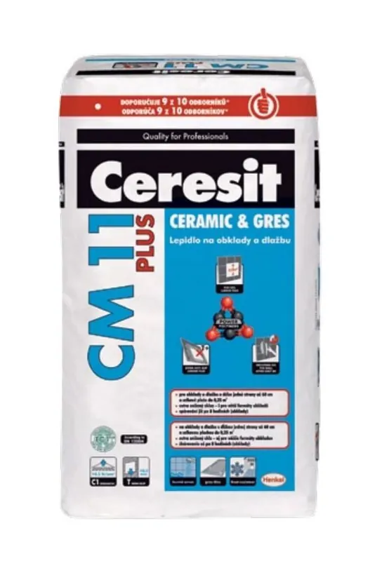 Pouze Dnes CERESIT CM 11 PLUS cementové lepidlo pro gresové dlažby 25 kg