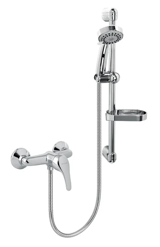 Omezená Nabídka NOVASERVIS TITANIA IRIS sprchový set s baterií, ruční sprcha se 3 proudy, tyč, hadice, chrom