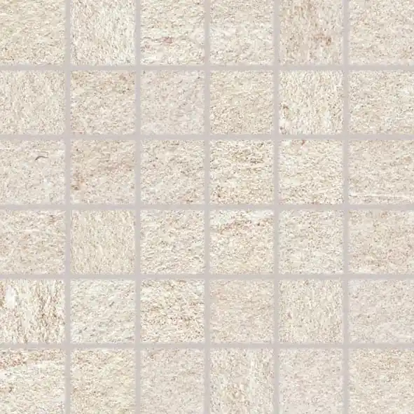 RAKO QUARZIT mozaika 30x30(5x5) cm, lepená na síti, mat reliéf, béžová Jen Po Omezenou Doba