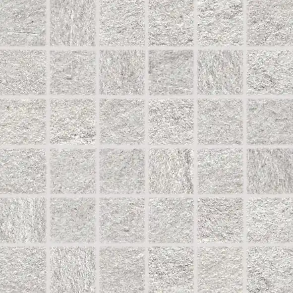 Víkendová Akce RAKO QUARZIT mozaika 30x30(5x5) cm, lepená na síti, mat reliéf, šedá