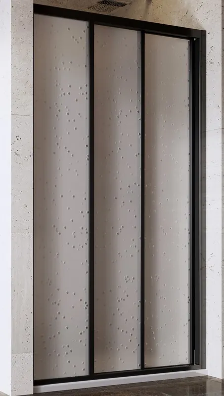 Rychlé Dodání RAVAK SUPERNOVA ASDP3 120 sprchové dveře 120x198 cm, posuvné, černá/plast pearl
