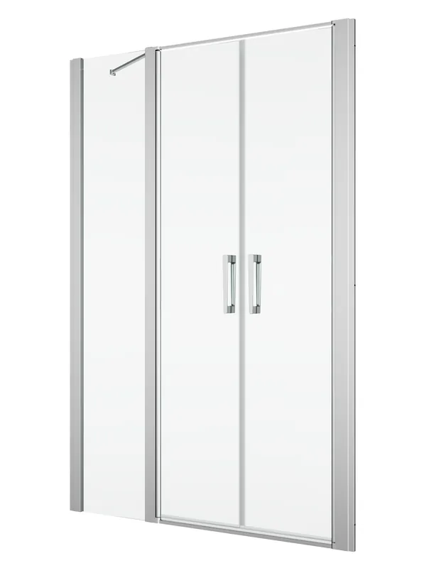 RONAL DIVERA D22T32 sprchové dveře 160x200 cm, vstup 1004 mm, lítací, aluchrom/čiré sklo Must-Have