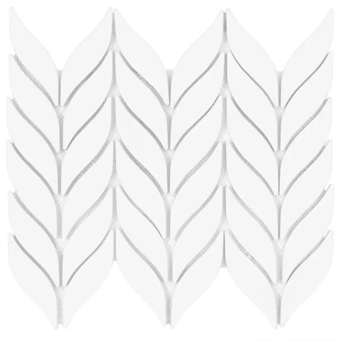 DUNIN BOTTANY mozaika 26,5x22,5(4x8)cm, mat, white Speciální Cena