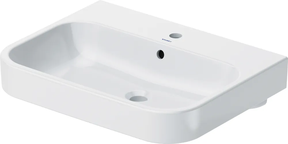 DURAVIT HAPPY D.2 umyvadlo 65 cm, s otvorem pro baterii a přepadem, broušené Výhodná Nabídka