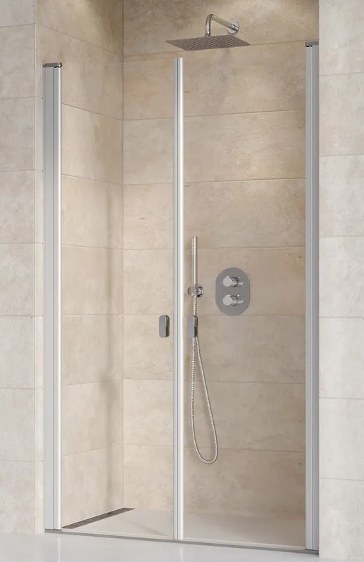 RAVAK CHROME CSDL2 100 sprchové dveře 100x195 cm, lítací, satin/sklo transparent Autentický