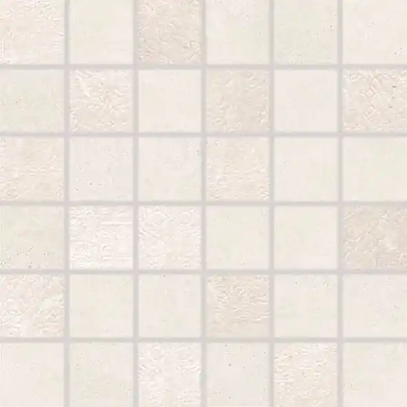 Rychlé Dodání RAKO LIMESTONE mozaika 30x30(5x5) cm, lepená na síti, mat-lesk reliéf, slonová kost