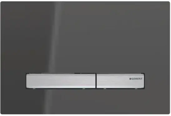 GEBERIT SIGMA 50 ovládací tlačítko pro dvě splachování, zinek/sklo, chrom/kouřové sklo Vysoce Kvalitní