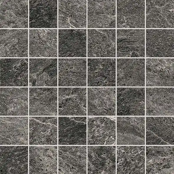 Top Prodej RAKO CORE mozaika 30x30(5x5) cm, lepená na síti, mat reliéf, černá
