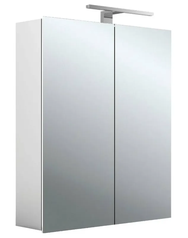 Tovární Cena EMCO MEE zrcadlová skříňka 60x74,6x15,3 cm, osvětlení, s vypínačem a el. zásuvkou, hliník, stříbrná