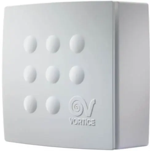 VORTICE QUADRO MICRO 100 T radiální ventilátor 100 mm, nástěnný/stropní, s časovačem a zpětnou klapkou Dokud Zásoby Vydrží