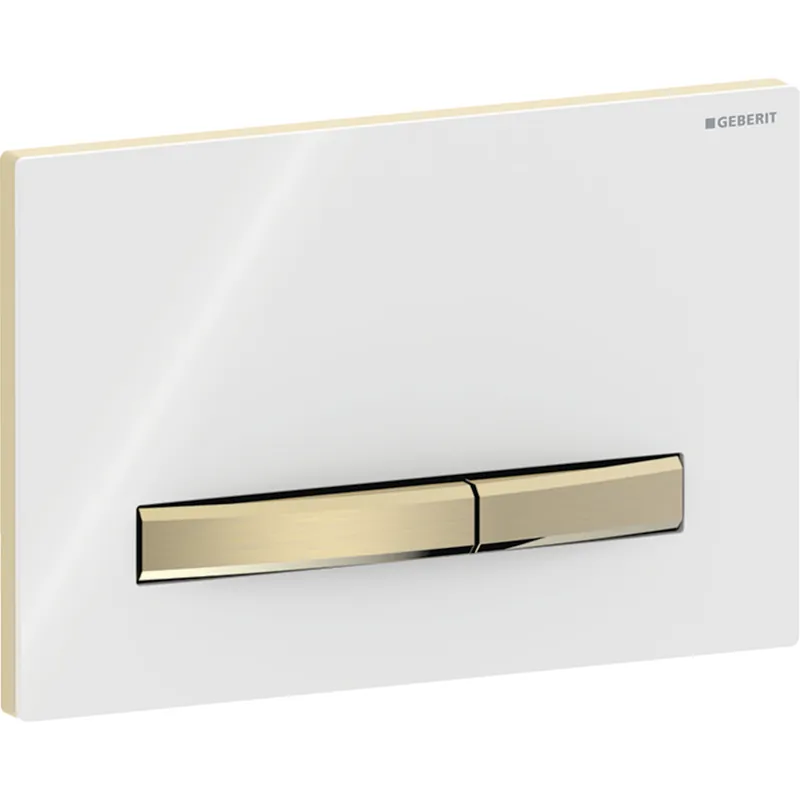 GEBERIT SIGMA 50 ovládací tlačítko pro dvě splachování, zinek/plast, mosaz/bílá Horká Nabídka