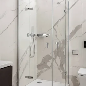 Akce CONCEPT 400 sprchový kout 90x90 cm, R500, křídlové dveře, stříbrná pololesklá/sklo čiré