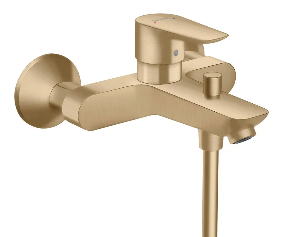 Novinka HANSGROHE TALIS E vanová nástěnná baterie, s přepínačem, kartáčovaný bronz