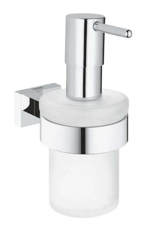 GROHE ESSENTIALS CUBE dávkovač tekutého mýdla 160 ml, nástěnný, sklo, chrom Rychlé Dodání