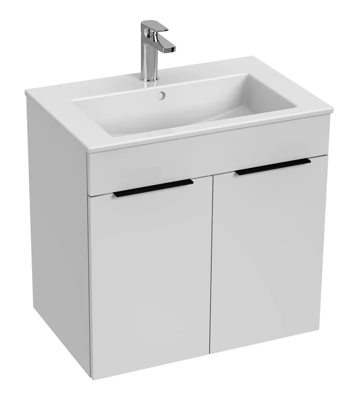 JIKA CUBE skříňka s umyvadlem 65x43x62,2 cm, 2 dvířka, bílá Novinka