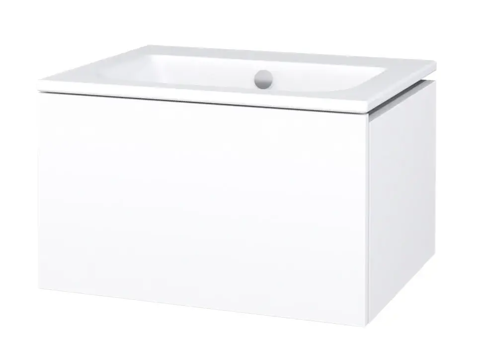 CONCEPT MODULAR skříňka pod umyvadlo 59,8x49,5x33,2 cm, 1 zásuvka, Push-open, lesklá bílá Odeslání Ihned