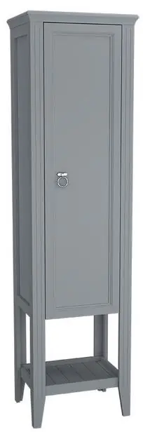 Oblíbený VITRA VALARTE vysoká skříňka 53,5x39,5x196,5 cm, 1 police, 1 dvířka, panty vpravo, matná šedá