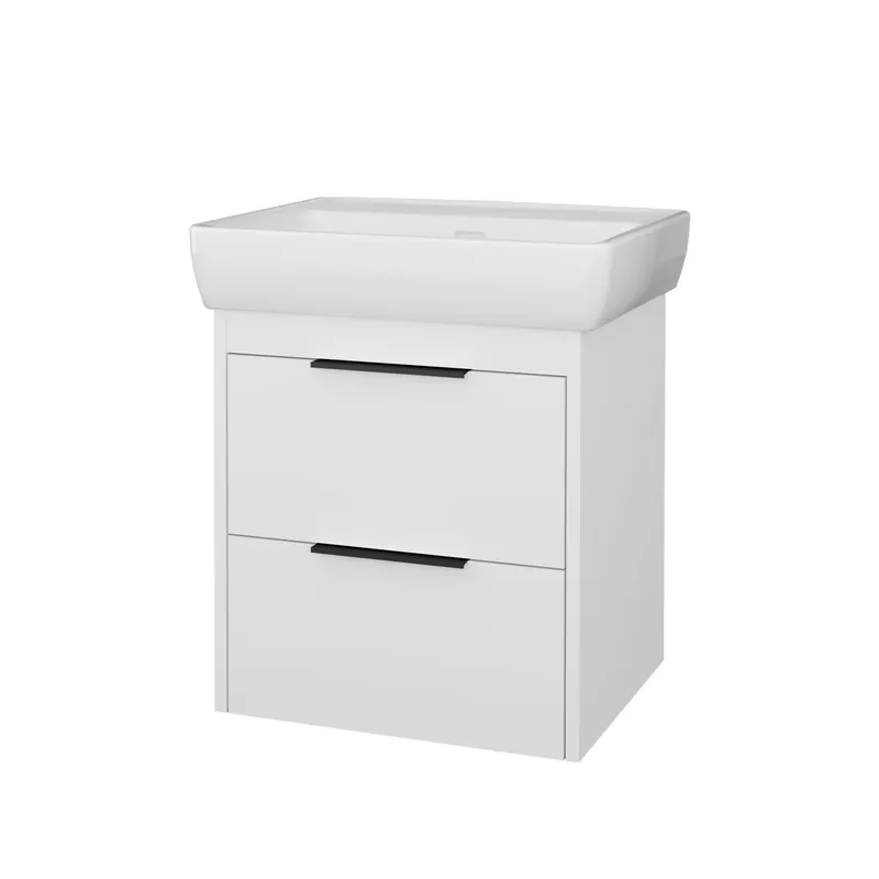 CONCEPT 150 skříňka pod umyvadlo 52x45x56 cm, 2 zásuvky, lesklá bílá Super Cena