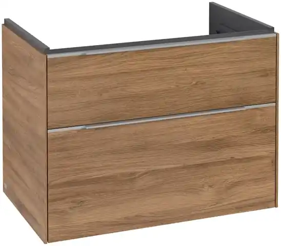 Vrácení Zdarma VILLEROY & BOCH VERITY EXCLUSIVE skříňka pod umyvadlo 77,2x47,8x57,6 cm, 2 zásuvky, Kansas Oak
