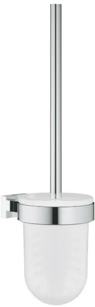 GROHE ESSENTIALS CUBE WC štětka, nástěnná, sklo, chrom Víkendová Akce