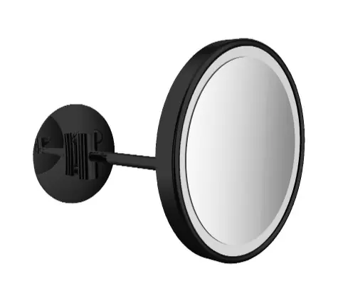 EMCO CONCEPT BLACK kosmetické zrcátko 203 mm, zvětšovací, s osvětlením, černá Jen Po Omezenou Doba