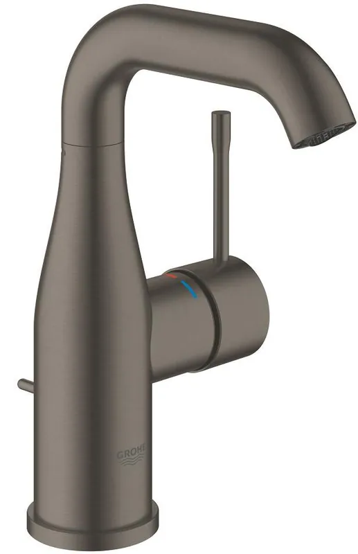 GROHE ESSENCE NEW umyvadlová stojánková baterie, s odtokovou soupravou, kartáčovaný hard graphite Sezónní Sleva