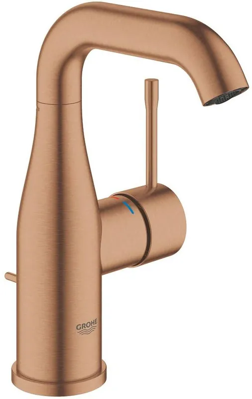 GROHE ESSENCE NEW umyvadlová stojánková baterie, s odtokovou soupravou, kartáčovaný warm sunset Víkendová Akce