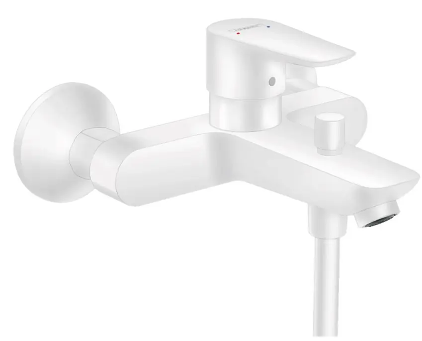HANSGROHE TALIS E vanová nástěnná baterie, s přepínačem, matná bílá Ověřený