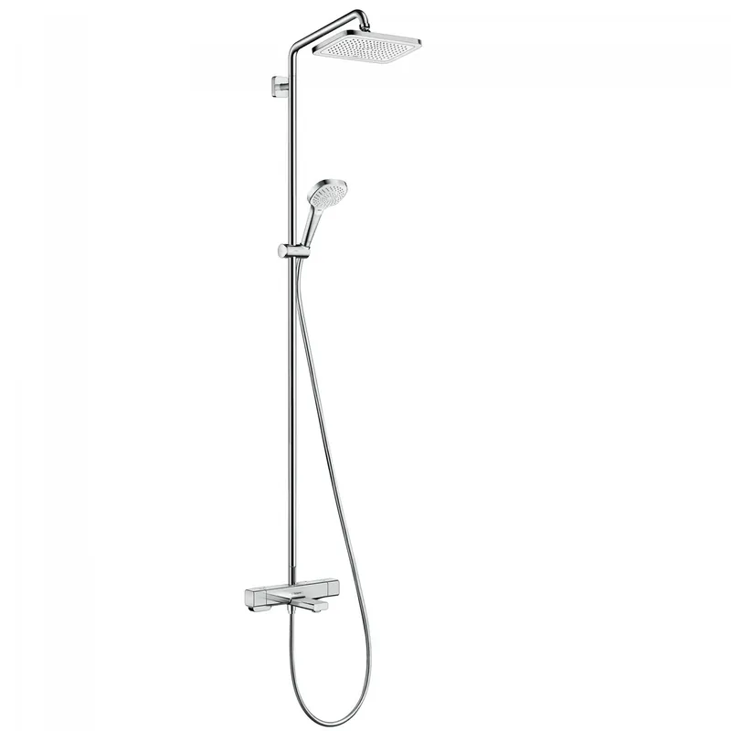 HANSGROHE CROMA E SHOWERPIPE 280 vanová termostatická baterie, s horní a ruční sprchou se 3 proudy, chrom Výhodná Nabídka