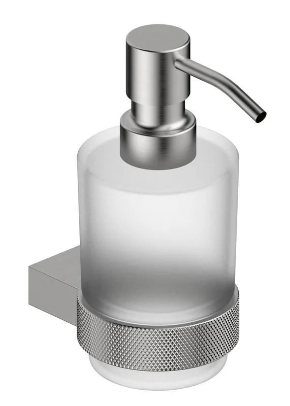 EASY+ STYLE dávkovač tekutého mýdla 200 ml, nástěnný, sklo, broušená nerez ocel Značkový