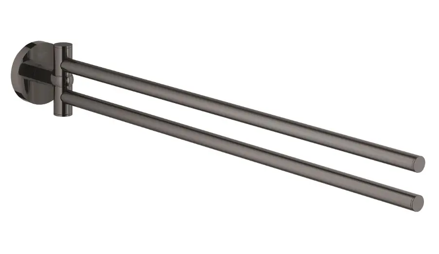 GROHE ESSENTIALS držák ručníků 439 mm, dvojramenný, hard graphite Must-Have