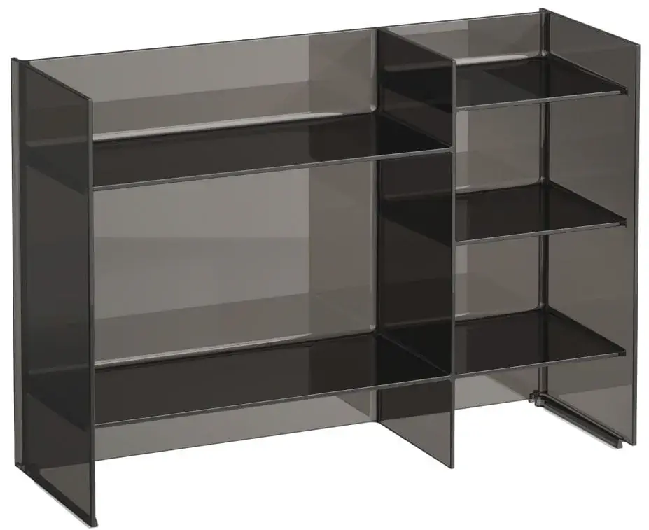 KARTELL BY LAUFEN SOUND-RACK nízká skříňka 75x26x53 cm, 5 polic, smoky grey Kup Teď